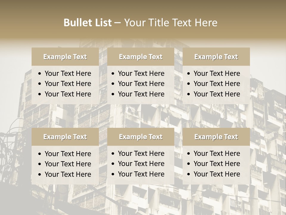 Flats English Damaged PowerPoint Template