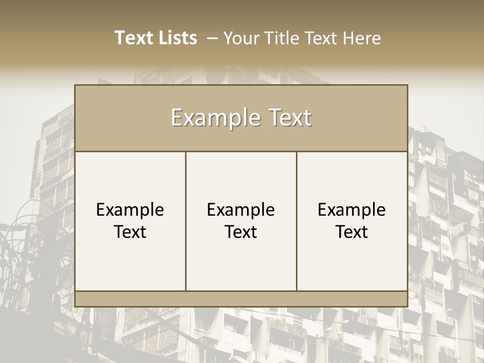 Flats English Damaged PowerPoint Template