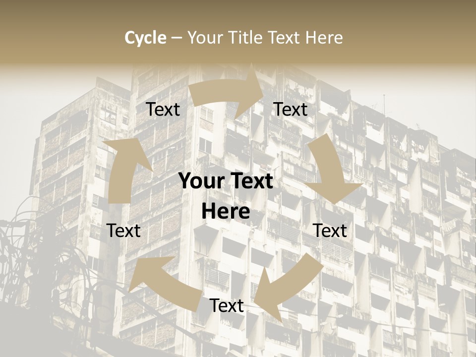Flats English Damaged PowerPoint Template