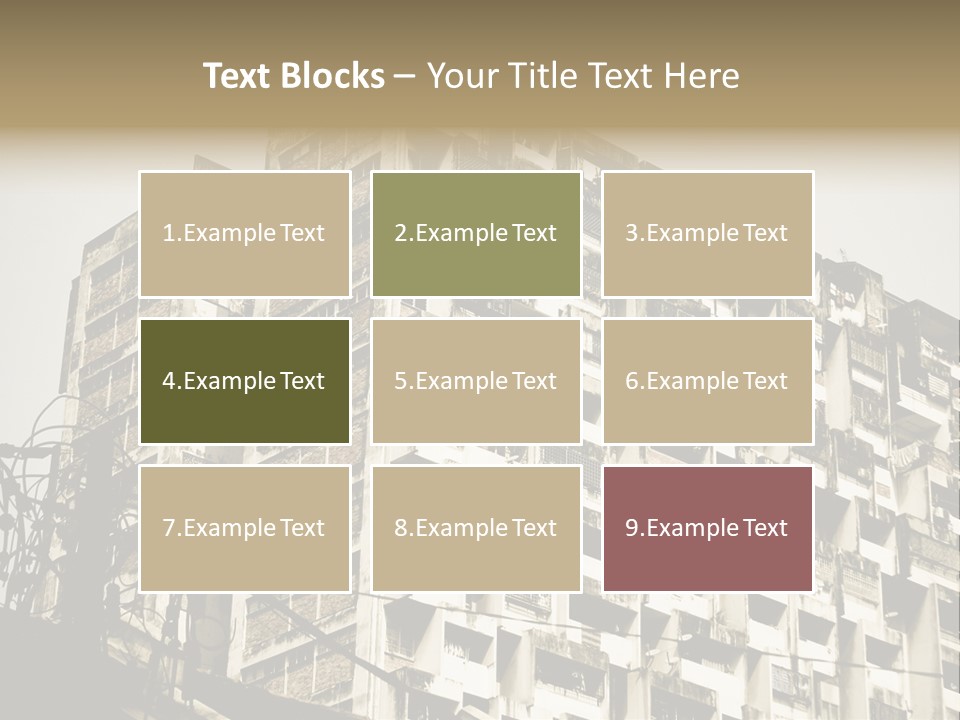 Flats English Damaged PowerPoint Template