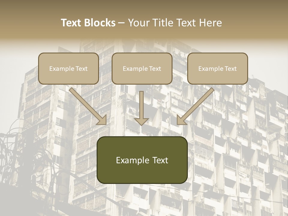 Flats English Damaged PowerPoint Template