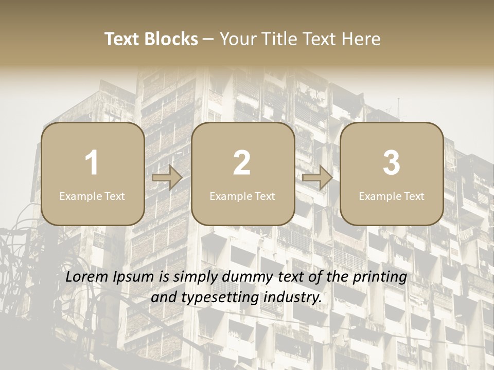 Flats English Damaged PowerPoint Template
