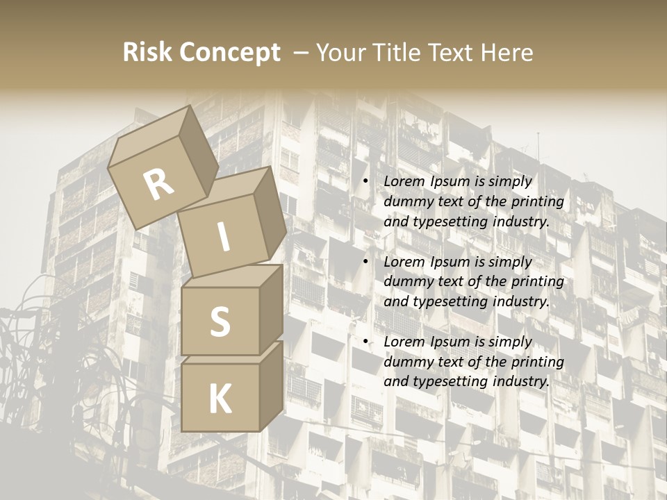 Flats English Damaged PowerPoint Template