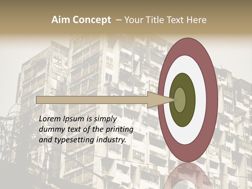Flats English Damaged PowerPoint Template