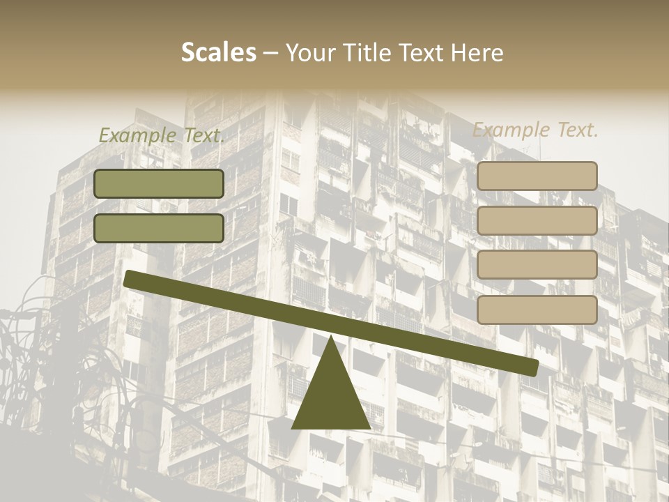 Flats English Damaged PowerPoint Template
