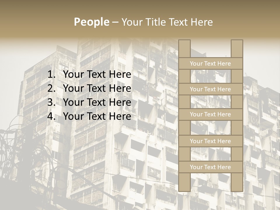 Flats English Damaged PowerPoint Template