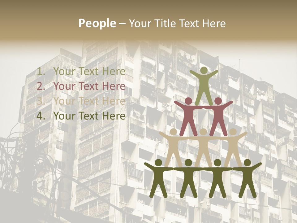 Flats English Damaged PowerPoint Template