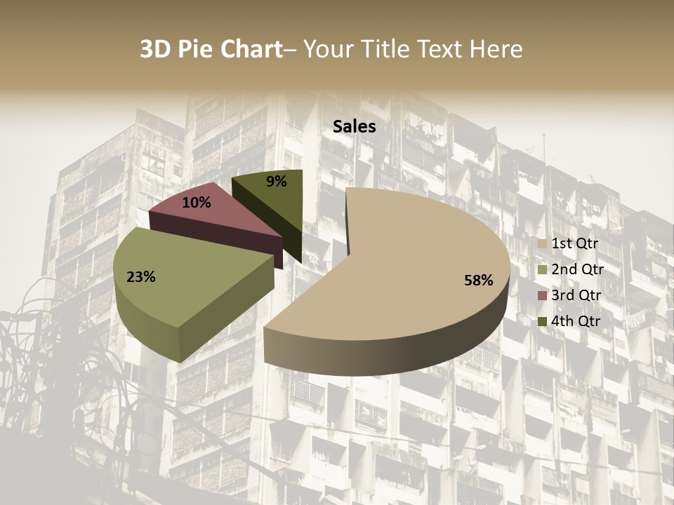 Flats English Damaged PowerPoint Template