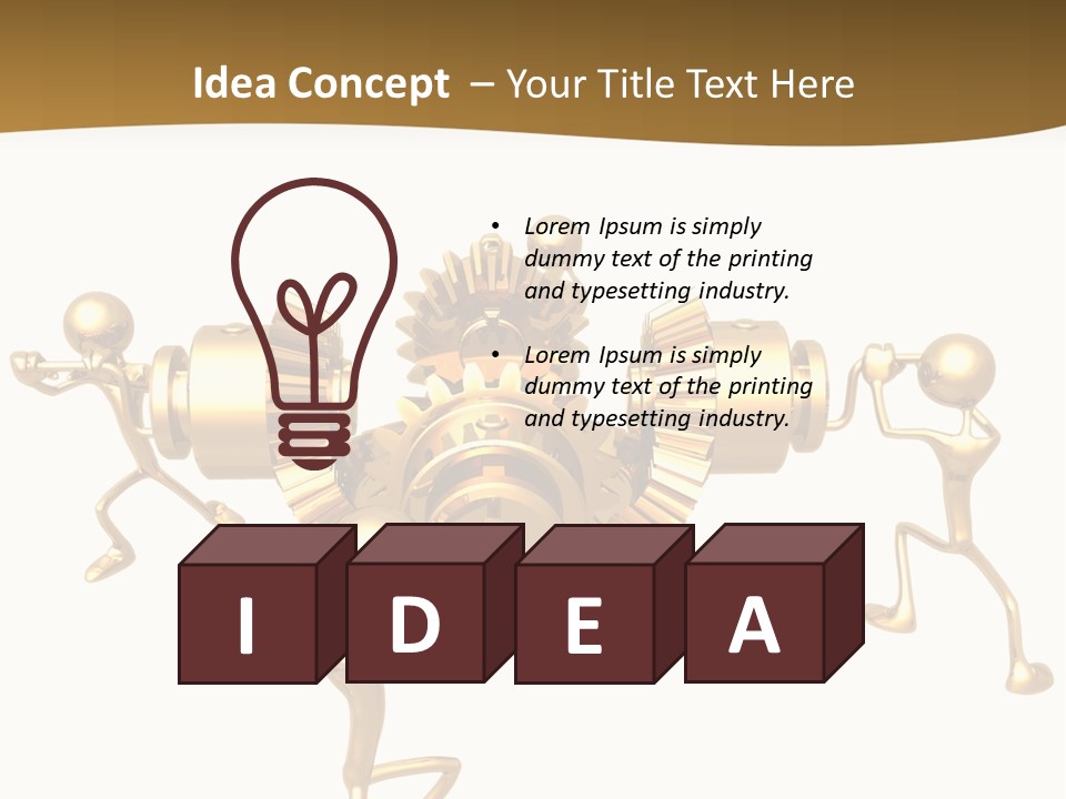 Idiom Art Gold PowerPoint Template
