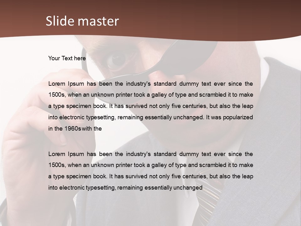 Troubled Boss Person PowerPoint Template