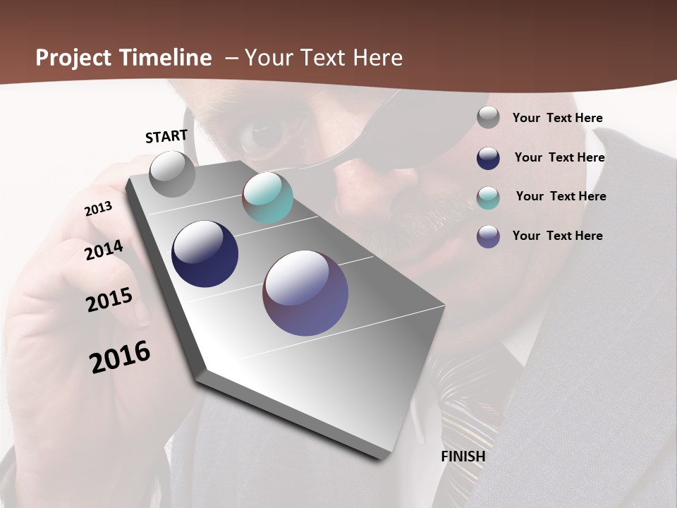 Troubled Boss Person PowerPoint Template