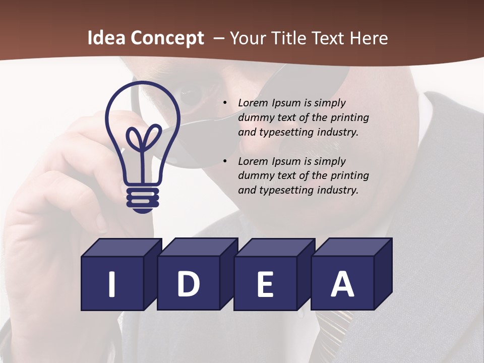 Troubled Boss Person PowerPoint Template