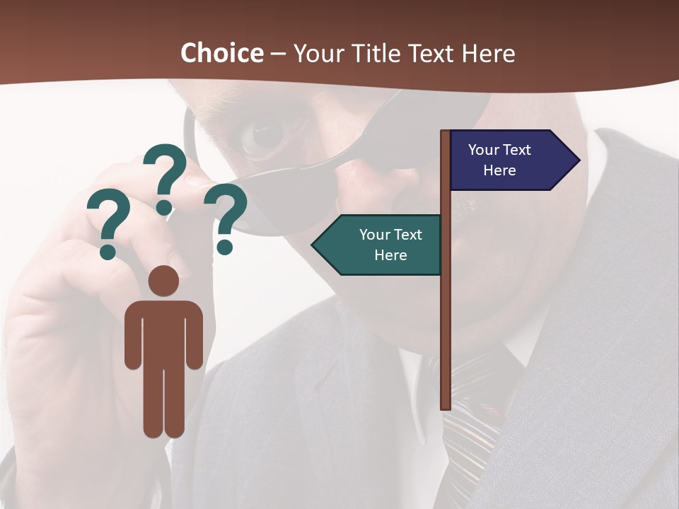 Troubled Boss Person PowerPoint Template