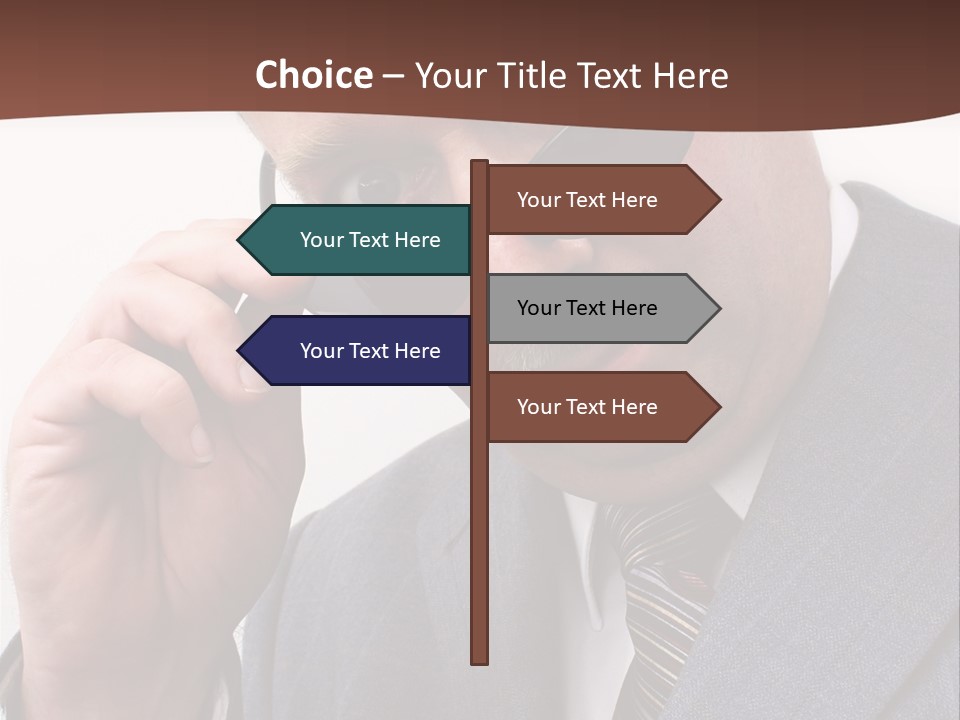 Troubled Boss Person PowerPoint Template