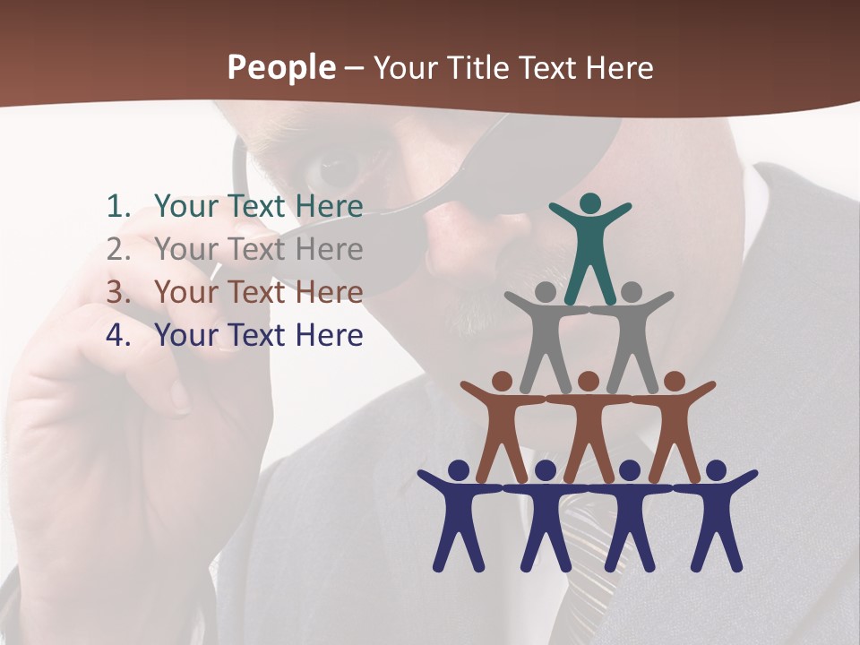 Troubled Boss Person PowerPoint Template