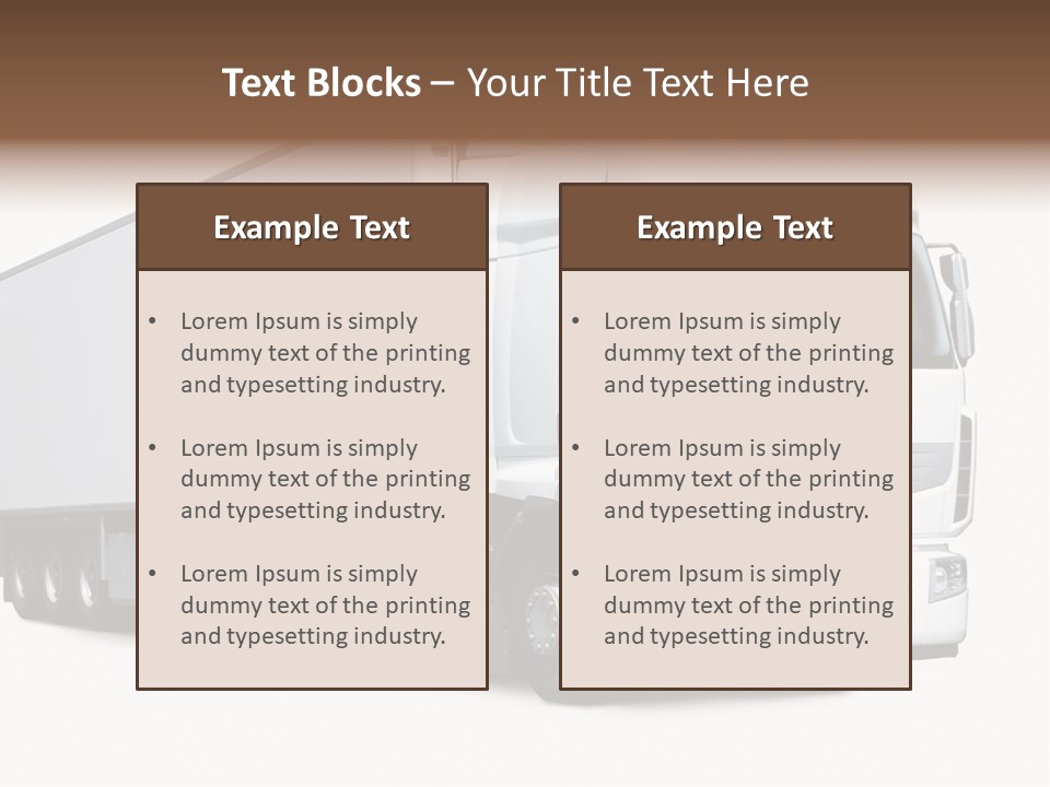 Transporter Transportation High PowerPoint Template