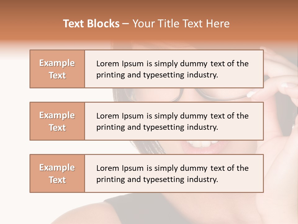 Copy Over Grinning PowerPoint Template