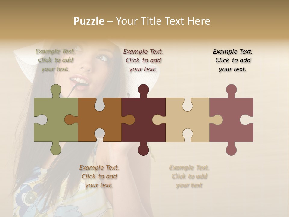 Summer Hat Glamour PowerPoint Template