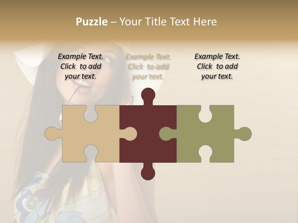 Summer Hat Glamour PowerPoint Template