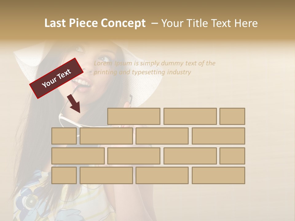 Summer Hat Glamour PowerPoint Template