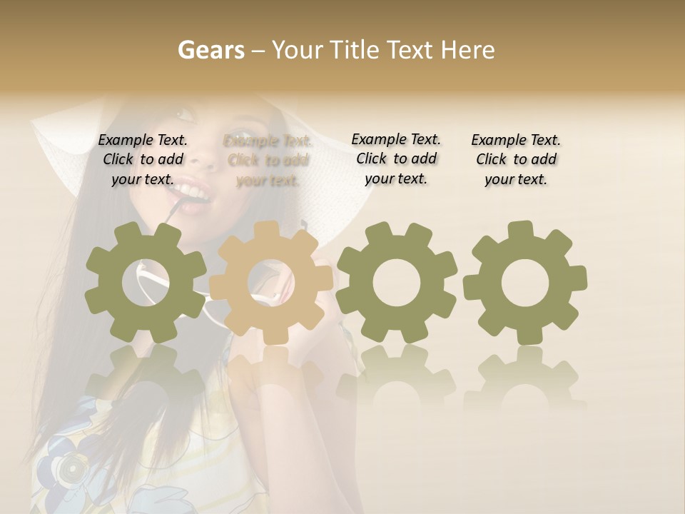 Summer Hat Glamour PowerPoint Template