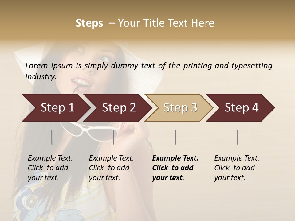 Summer Hat Glamour PowerPoint Template