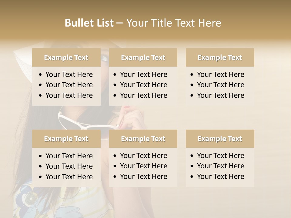 Summer Hat Glamour PowerPoint Template