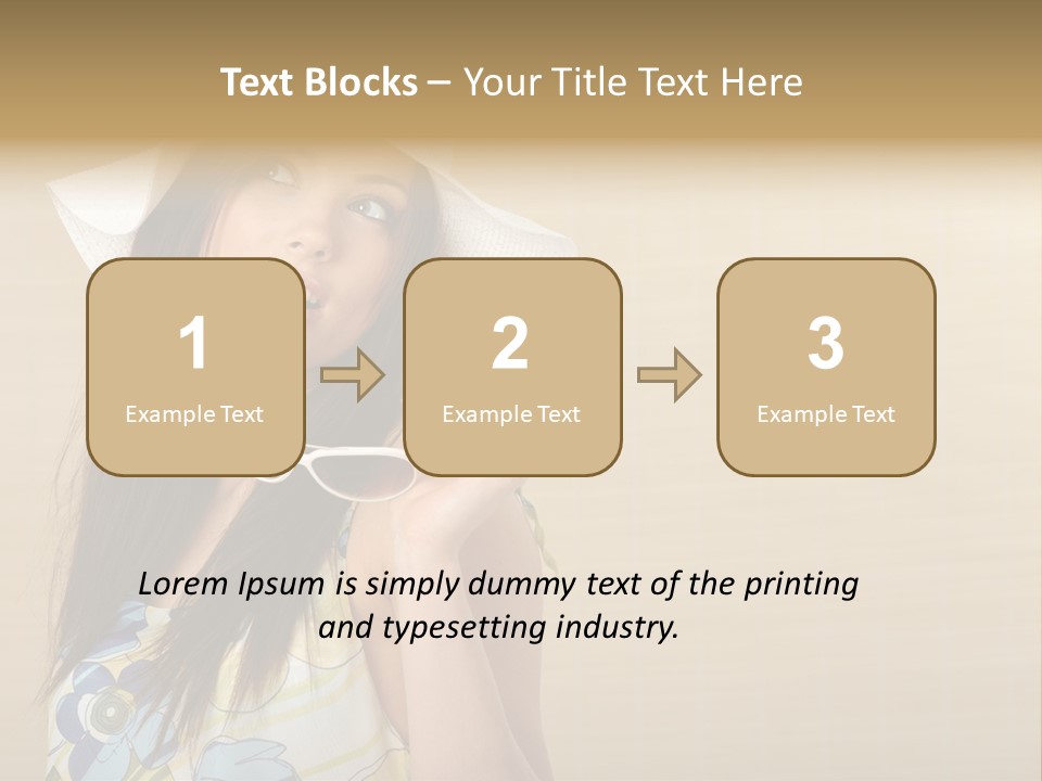 Summer Hat Glamour PowerPoint Template