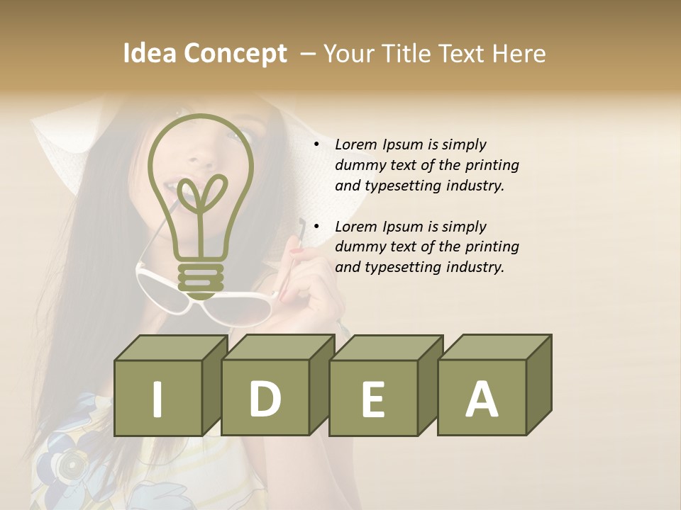 Summer Hat Glamour PowerPoint Template