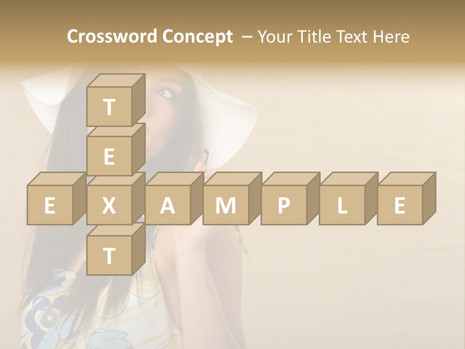 Summer Hat Glamour PowerPoint Template