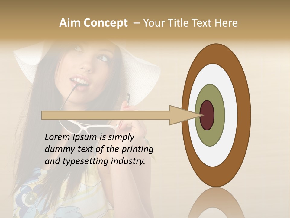 Summer Hat Glamour PowerPoint Template