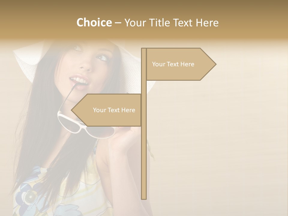 Summer Hat Glamour PowerPoint Template