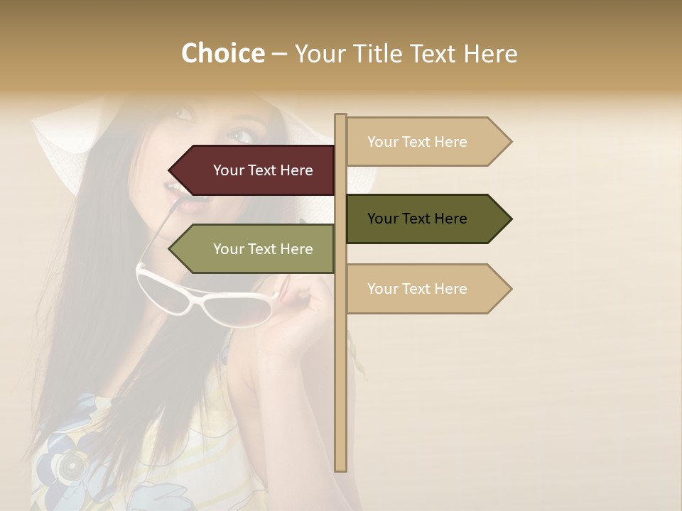 Summer Hat Glamour PowerPoint Template