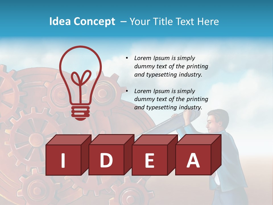Metal Bolt Machinery PowerPoint Template