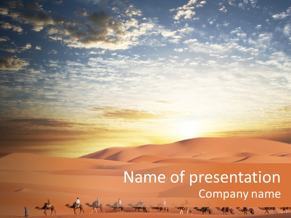 Tourism Group Caravan PowerPoint Template