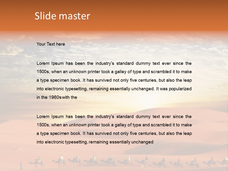 Tourism Group Caravan PowerPoint Template