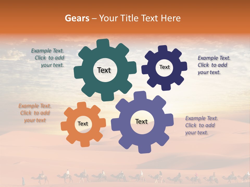 Tourism Group Caravan PowerPoint Template