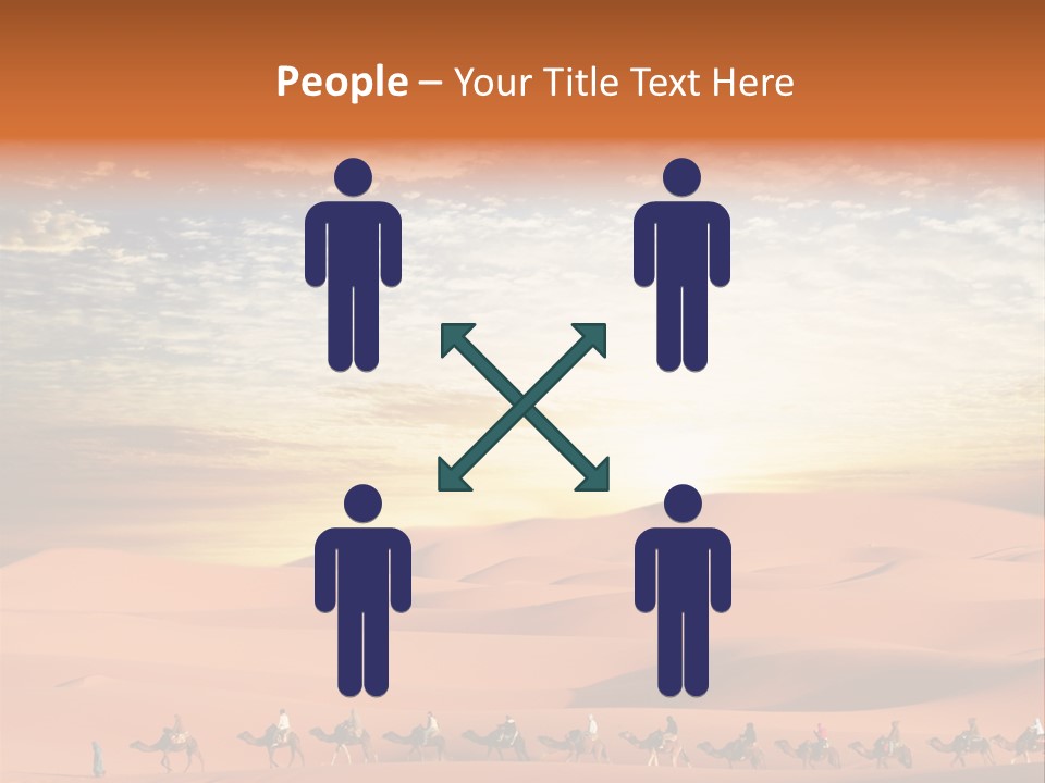 Tourism Group Caravan PowerPoint Template