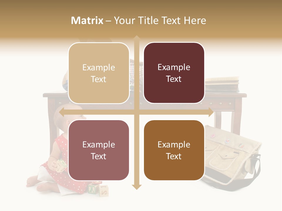 Caucasian Sibling Love PowerPoint Template