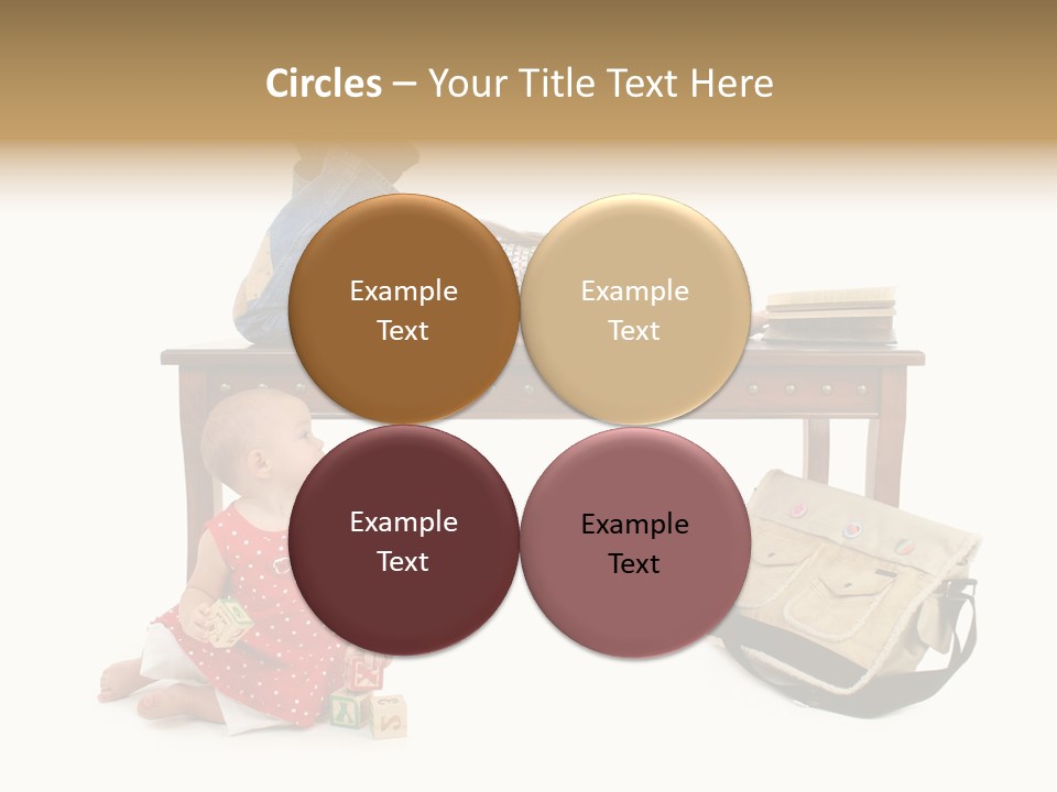 Caucasian Sibling Love PowerPoint Template