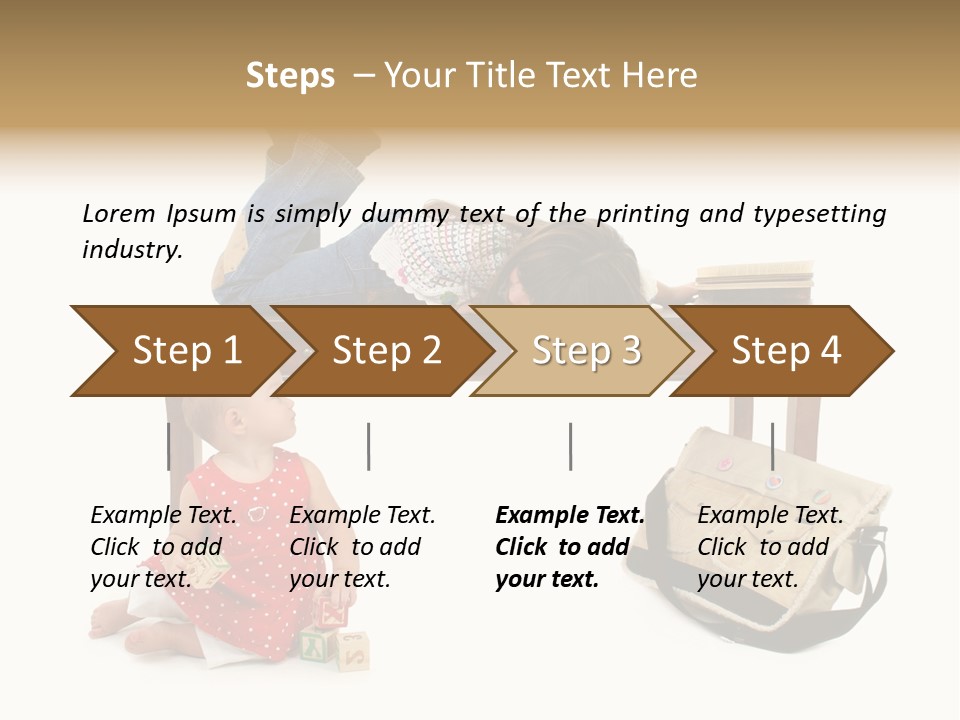 Caucasian Sibling Love PowerPoint Template