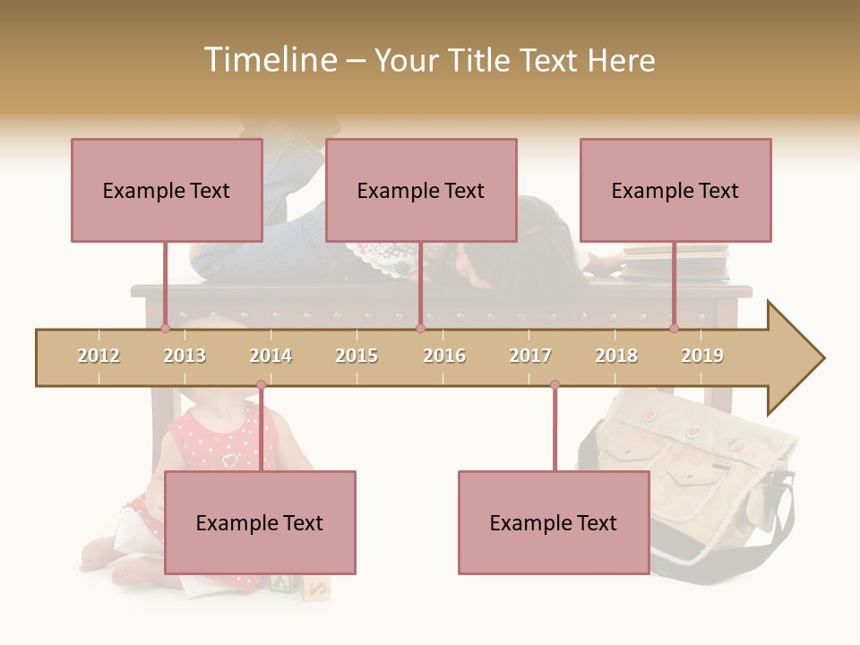 Caucasian Sibling Love PowerPoint Template