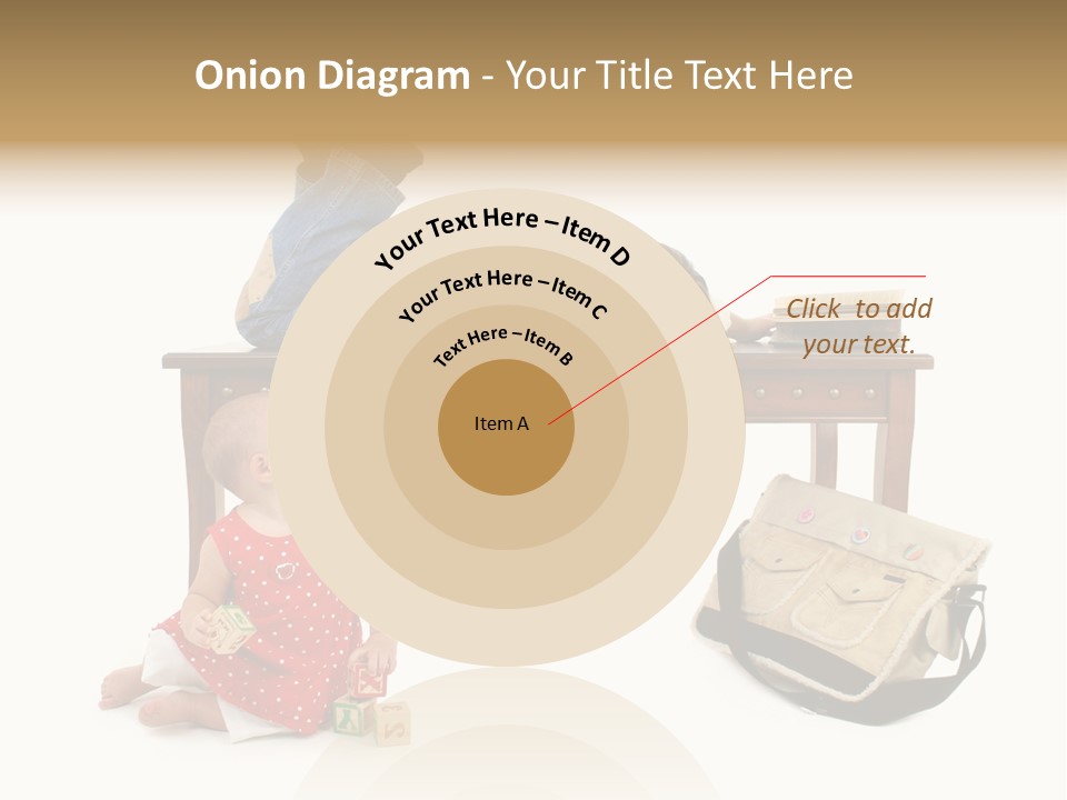 Caucasian Sibling Love PowerPoint Template