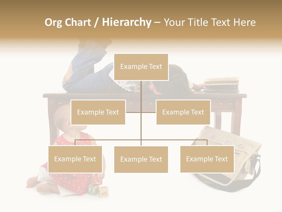 Caucasian Sibling Love PowerPoint Template