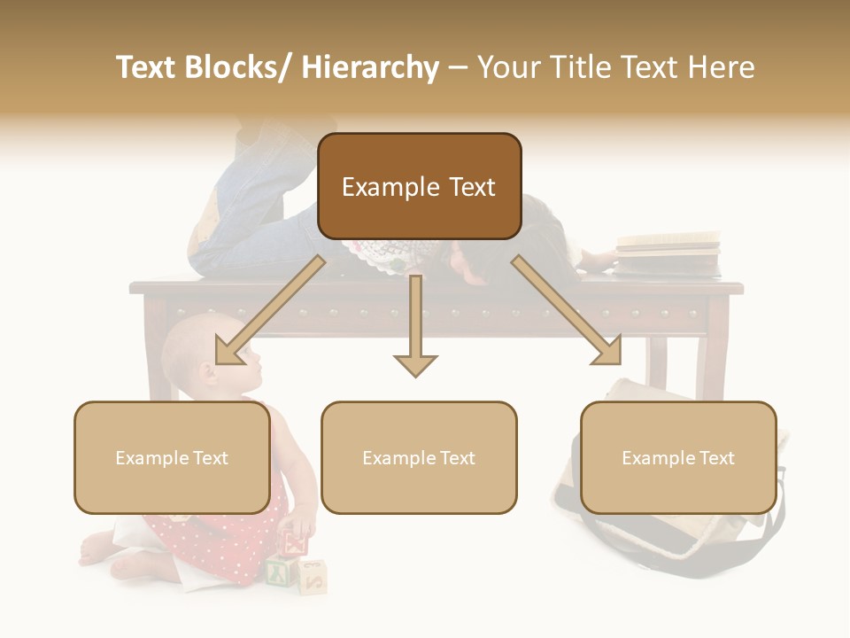 Caucasian Sibling Love PowerPoint Template