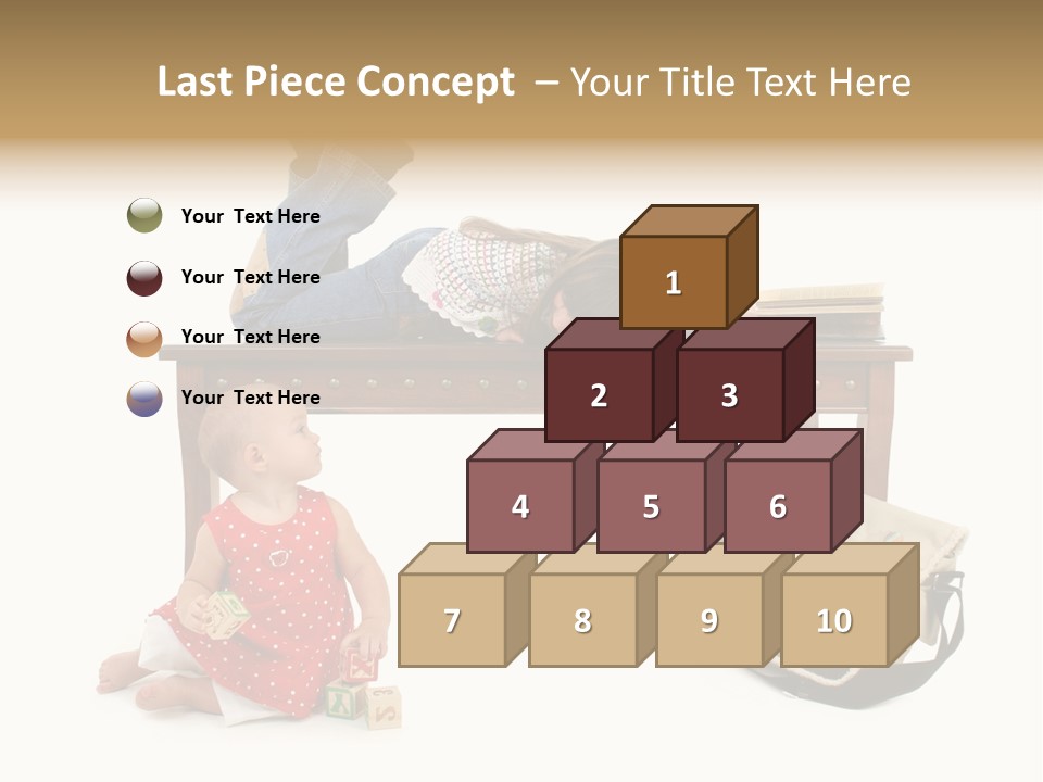 Caucasian Sibling Love PowerPoint Template