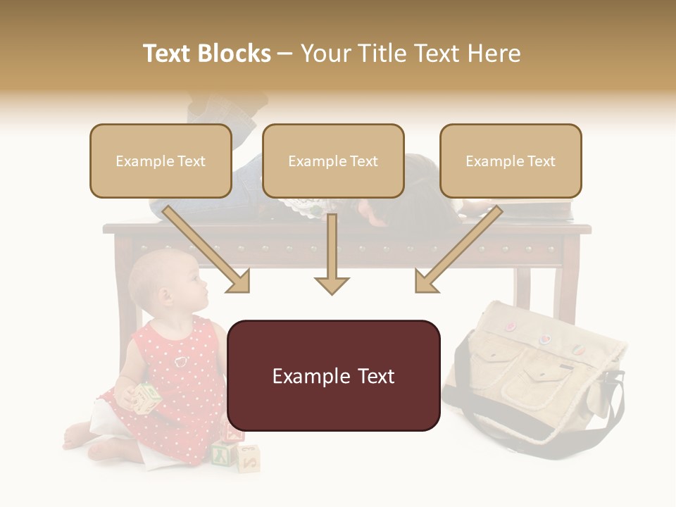 Caucasian Sibling Love PowerPoint Template