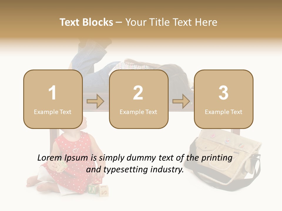 Caucasian Sibling Love PowerPoint Template