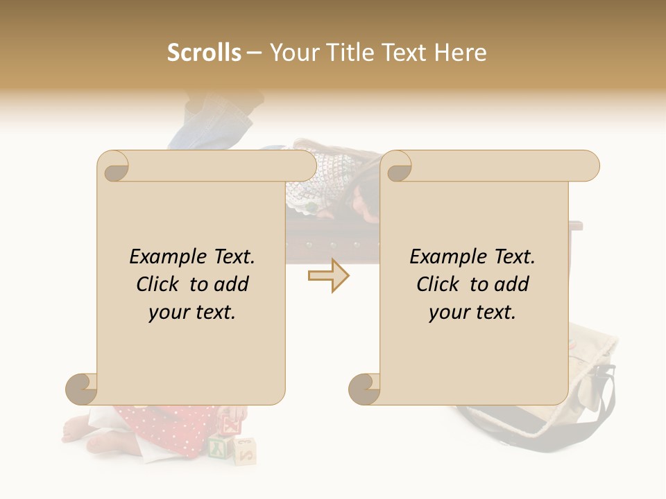 Caucasian Sibling Love PowerPoint Template