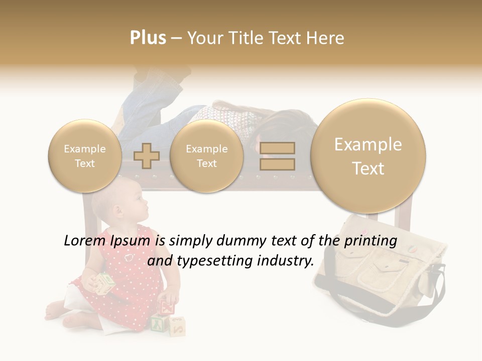 Caucasian Sibling Love PowerPoint Template